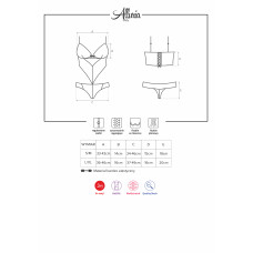 Боді Obsessive Alluria Чорний L/XL