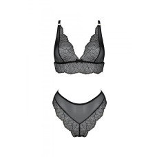 Комплект Passion AMBERLY SET black, L/XL, бралет і трусики бразиліана