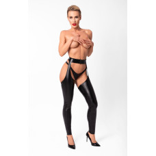 Леггинсы Noir Handmade F323 Rebel, XL, black, под латекс, с открытыми бедрами и ягодицами