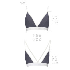 Спортивный топ с двойными бретелями Passion PS007 TOP XL, dark grey