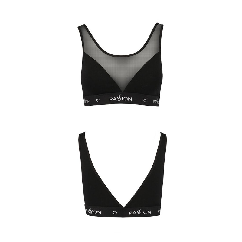 Топ с прозрачной вставкой Passion PS002 TOP S, black Топ с прозрачной вставкой Passion PS002 TOP S, black