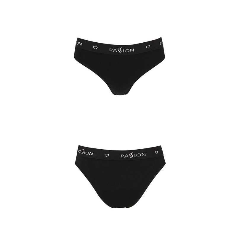 Трусики-слипы из хлопка с эластаном Passion PS004 PANTIES M, black Трусики-слипы из хлопка с эластаном Passion PS004 PANTIES M, black