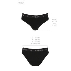 Трусики-слипы из хлопка с эластаном Passion PS004 PANTIES M, black