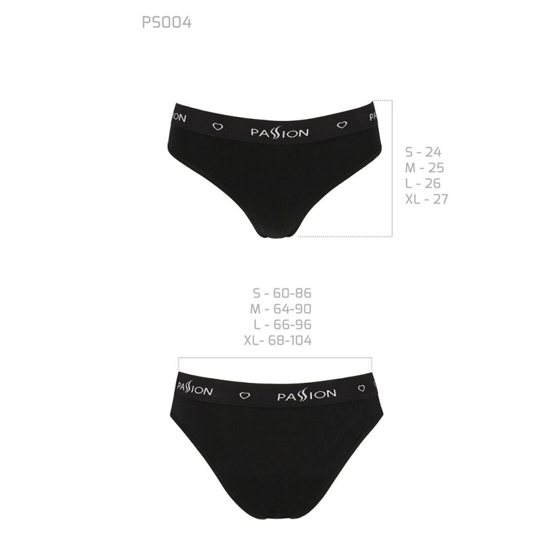 Трусики-слипы из хлопка с эластаном Passion PS004 PANTIES M, black Трусики-слипы из хлопка с эластаном Passion PS004 PANTIES M, black
