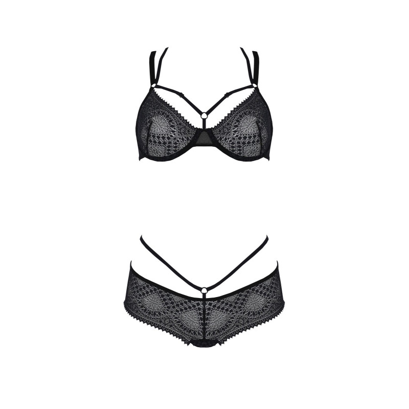 Комплект Passion DROSERA BIKINI black, XXL/XXXL, бюстгальтер і трусики-кюлоти Комплект Passion DROSERA BIKINI black, XXL/XXXL, бюстгальтер і трусики-кюлоти