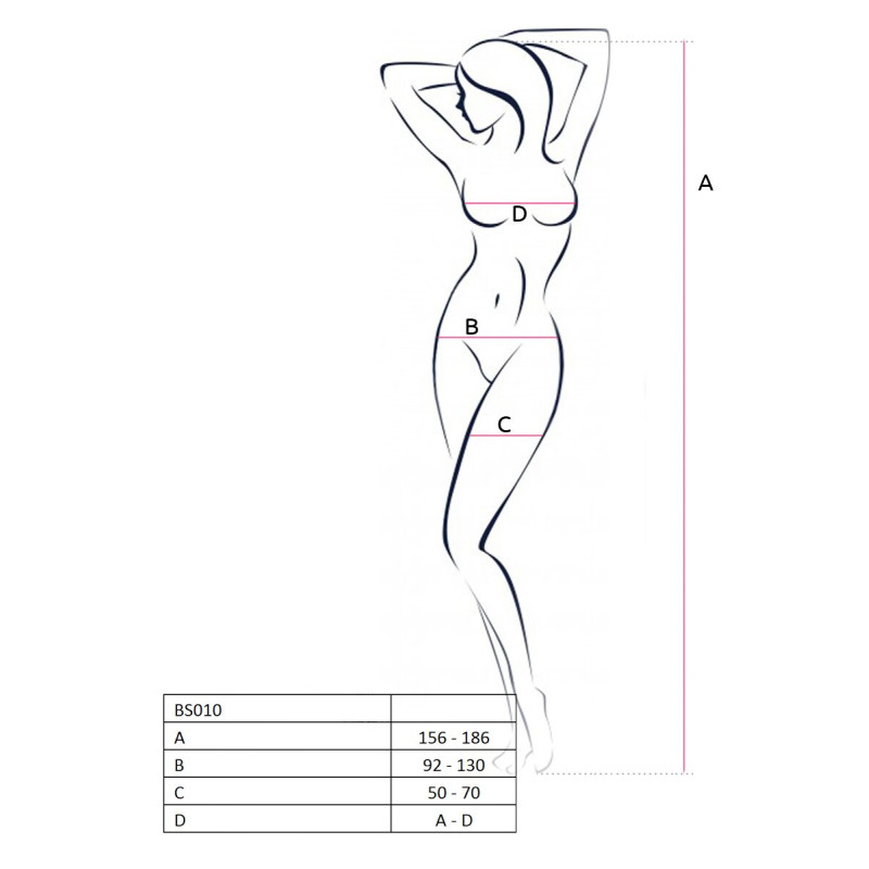 Бодистокинг Passion BS010 S/XL Черный Бодистокинг Passion BS010 S/XL Черный