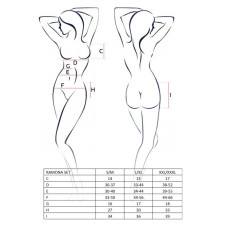 Прозорий жіночий комплект Passion Erotic Line RAMONA SET XXL/XXXL Чорний