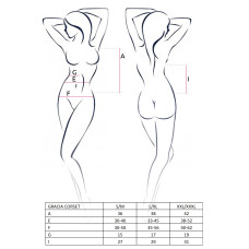 Корсет Passion GRACIA CORSET XXL/XXXL Черный