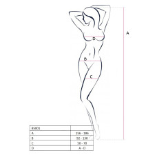 Эротическое платье-сетка Passion BS027 S/XL Черное