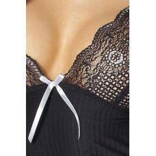 Эротический Пеньюар Passion EDITH CHEMISE 6XL/7XL Черный