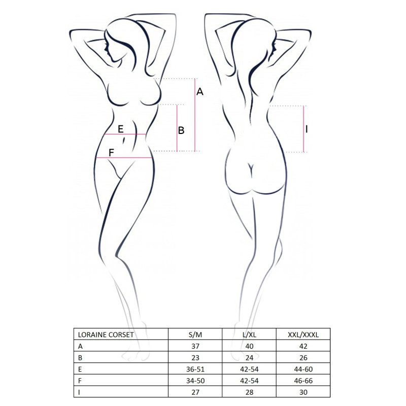 Вечірній сексуальний Корсет Passion LORAINE CORSET XXL/XXXL Червоний