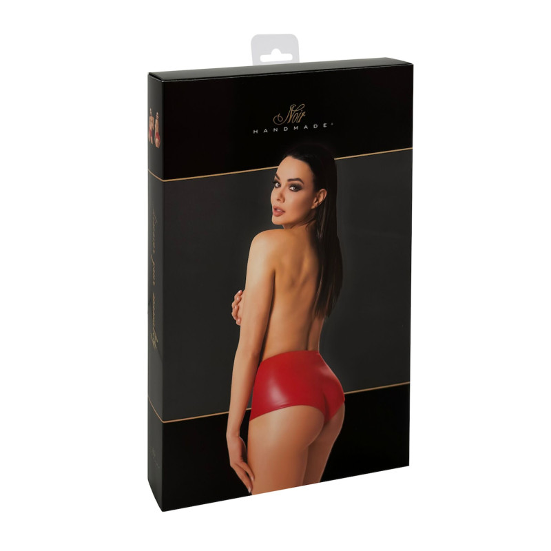 Шорти Noir Handmade F356 Red powerwetlook shorts - S Шорти Noir Handmade F356 Red powerwetlook shorts - S