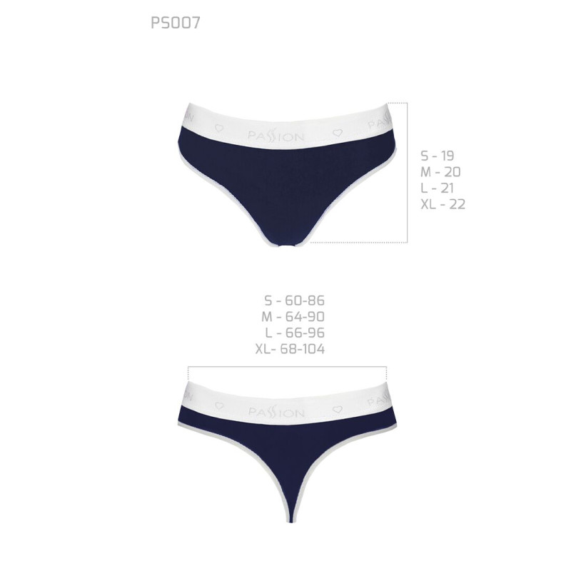 Спортивні трусики-стрінги Passion PS007 PANTIES L, navy blue Спортивні трусики-стрінги Passion PS007 PANTIES L, navy blue