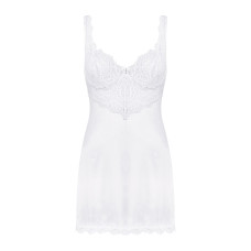 Сорочка Obsessive Amor Blanco underwire chemise & thong white L/XL