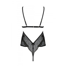 Боди Passion AMBERLY BODY black, S/M, открытая спина, низ стринги