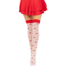 Панчохи Leg Avenue Polka Dot Mushroom Thigh Highs One Size