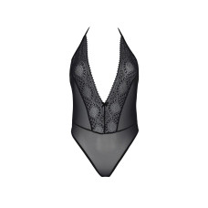 Боди Passion DROSERA BODY black, S/M, высокие вырезы, верх на завязках