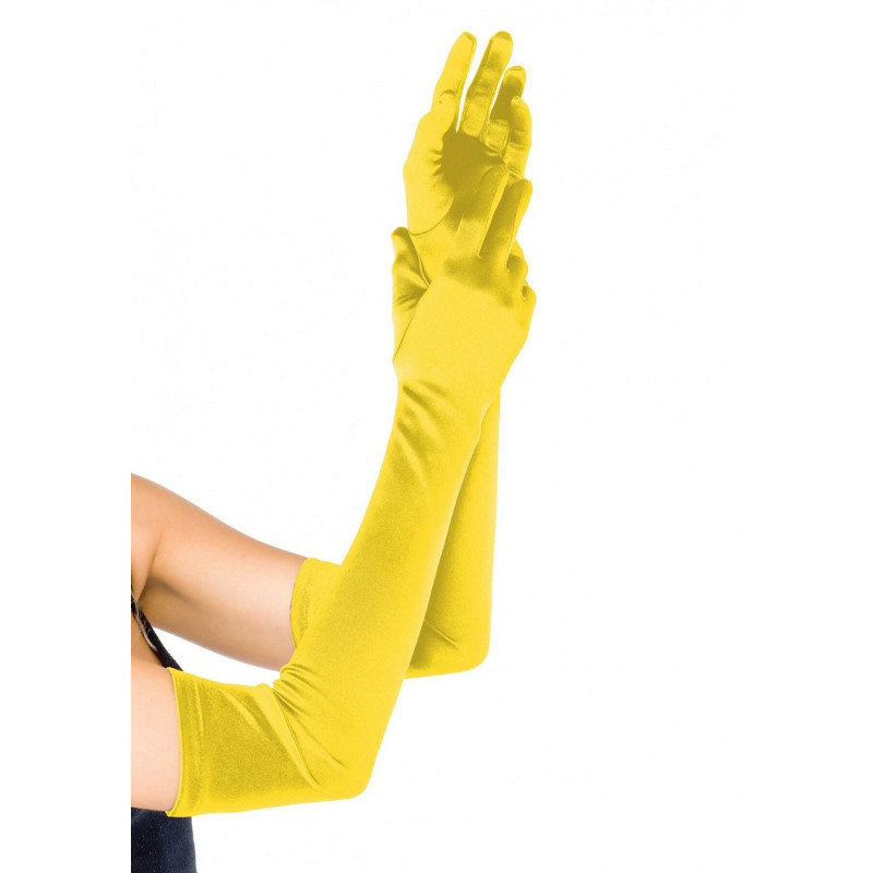 Довгі атласні рукавички Leg Avenue Extra Long Satin Gloves, One Size, жовті Довгі атласні рукавички Leg Avenue Extra Long Satin Gloves, One Size, жовті