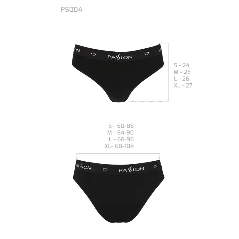 Трусики-слипы из хлопка с эластаном Passion PS004 PANTIES L, black Трусики-слипы из хлопка с эластаном Passion PS004 PANTIES L, black