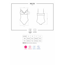 Боди Obsessive 818-TED-1 Черный S/M