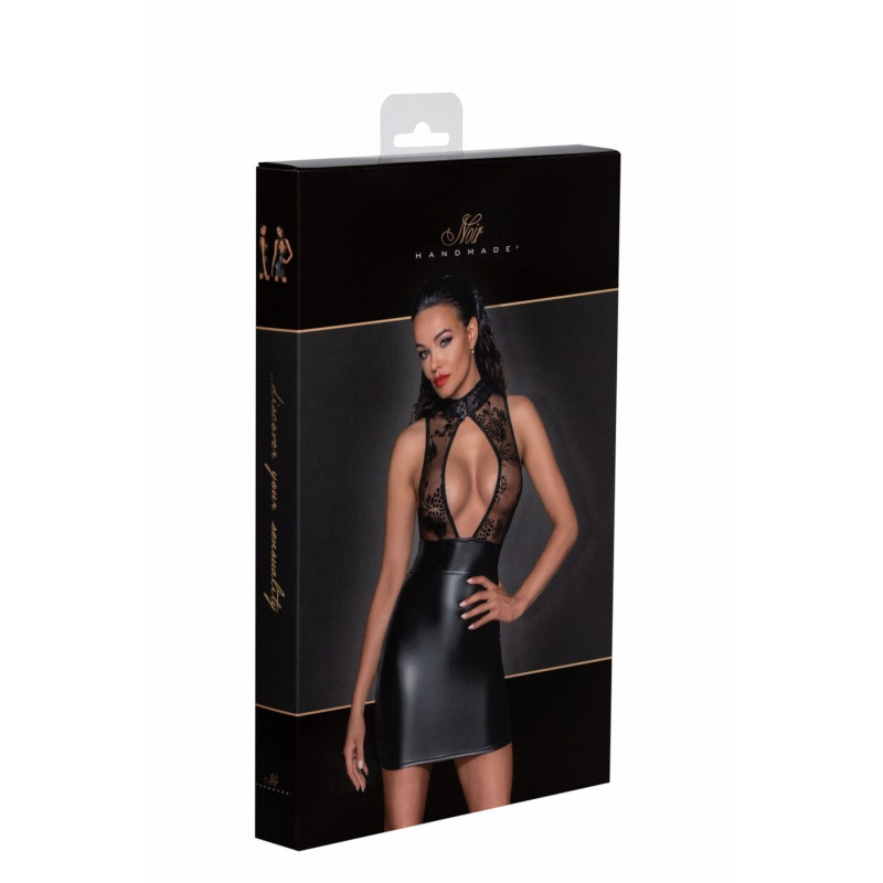 Платье Noir Handmade F241 Short dress with powerwetlook skirt and tulle top, S Платье Noir Handmade F241 Short dress with powerwetlook skirt and tulle top, S