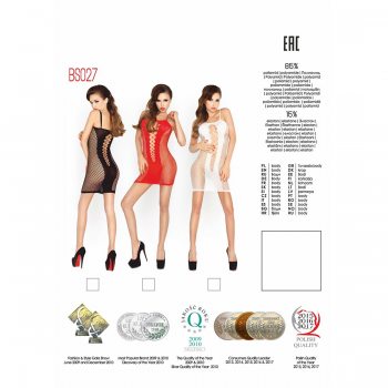 Эротическое платье-сетка Passion BS027 S/XL Красное