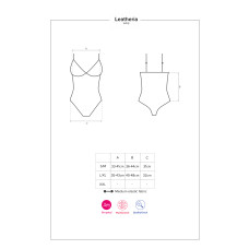 Боди Obsessive Leatheria Черный L/XL