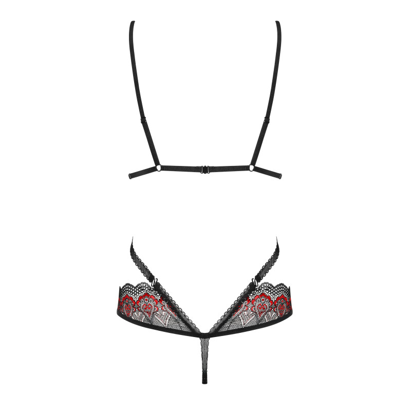 Боди Obsessive Megies Черный S/M