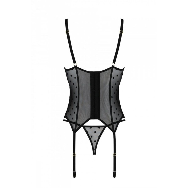 Корсет Passion MARINA CORSET, S/M, black, с открытыми чашками Корсет Passion MARINA CORSET, S/M, black, с открытыми чашками