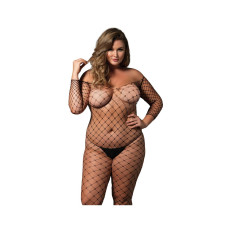 Бодистокинг Leg Avenue Off the shoulder bodystocking Black Queen Size