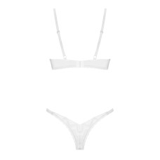 Комплект Obsessive Alissium 2-pcs set, M/L, кружево, лиф с мягкой чашкой, трусики танга