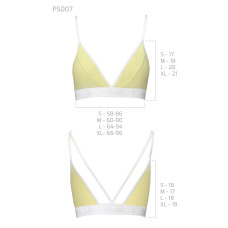 Спортивний топ з подвійними бретелями Passion PS007 TOP L, yellow