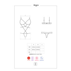 Боди Obsessive Megies Черный S/M