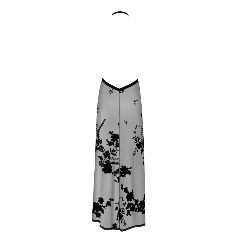 Сукня Noir Handmade F312 Divinity long flocked mesh dress with open back - XXL Сукня Noir Handmade F312 Divinity long flocked mesh dress with open back - XXL