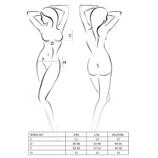 Комплект сексуальної білизни Passion BRIDA SET WITH OPEN BRA XXL/XXXL Червоний