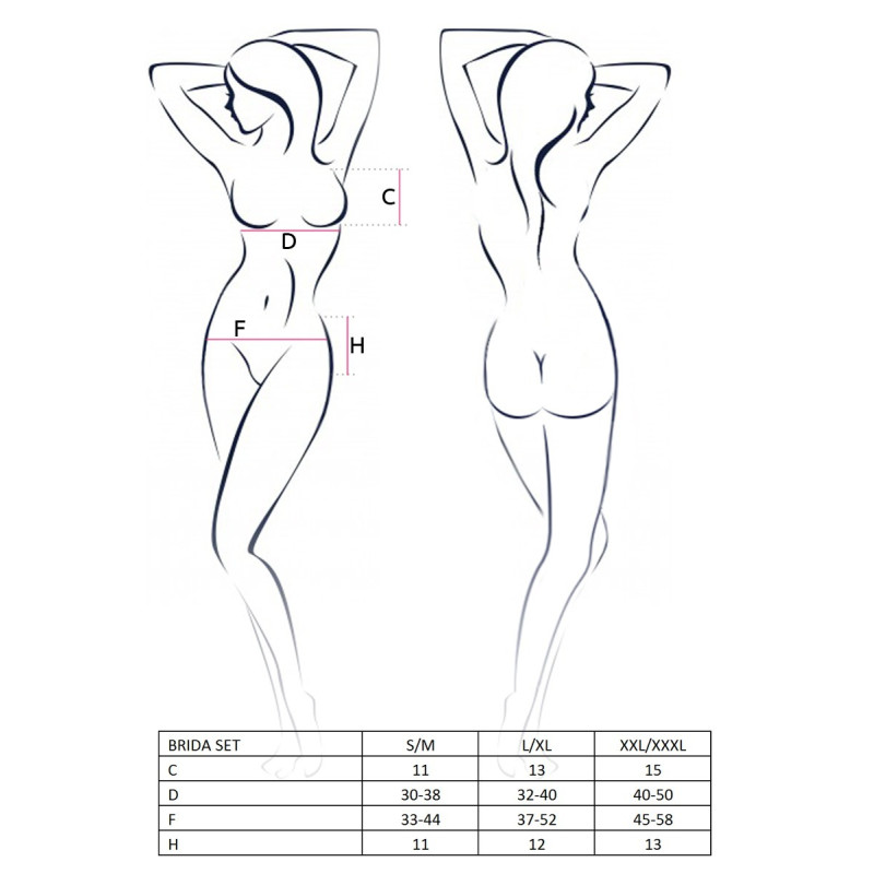 Комплект сексуальної білизни Passion BRIDA SET WITH OPEN BRA XXL/XXXL Червоний Комплект сексуальної білизни Passion BRIDA SET WITH OPEN BRA XXL/XXXL Червоний