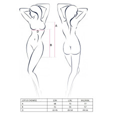 Женская ночная сорочка Passion LOTUS CHEMISE S/M Черная