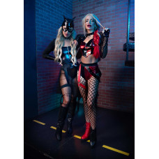 Еротичний костюм кішечки Leg Avenue Fierce Feline XS, боді, пояс з підв’язкою, маска кішки