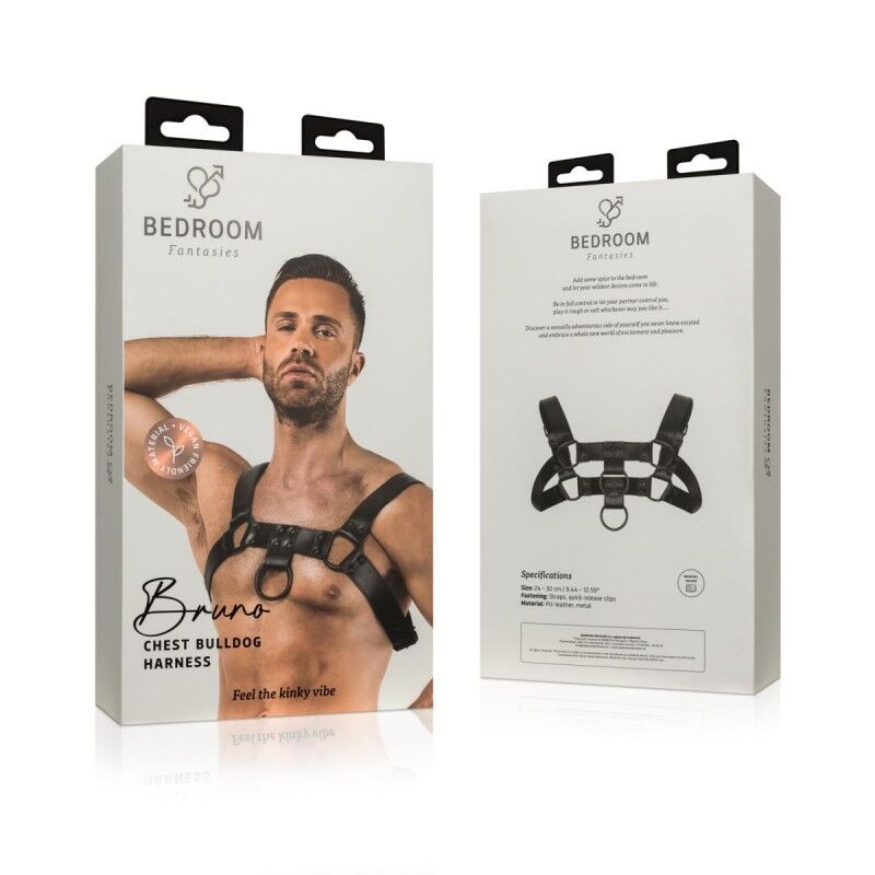 Портупея на плечи Bedroom Fantasies: Bruno Bondage Harness, черная Портупея на плечи Bedroom Fantasies: Bruno Bondage Harness, черная