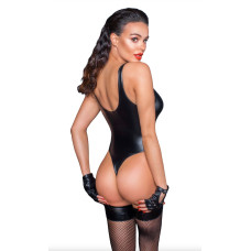 Боди с мокрым эффектом Noir Handmade F244 Powerwetlook body with high cut bottom hem, XL