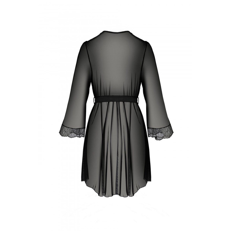 Пеньюар Passion AMBERLY PEIGNOIR black, XXL/XXXL, пояс в комплекте Пеньюар Passion AMBERLY PEIGNOIR black, XXL/XXXL, пояс в комплекте