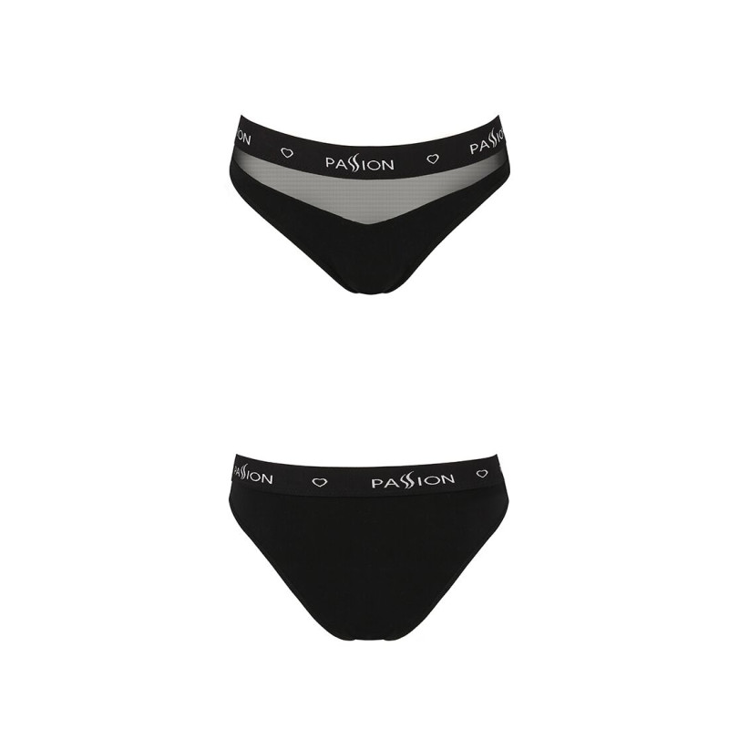 Трусики з прозорою вставкою Passion PS006 PANTIES L, black Трусики з прозорою вставкою Passion PS006 PANTIES L, black