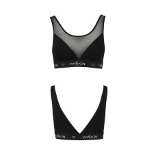 Топ с прозрачной вставкой Passion PS002 TOP XL, black