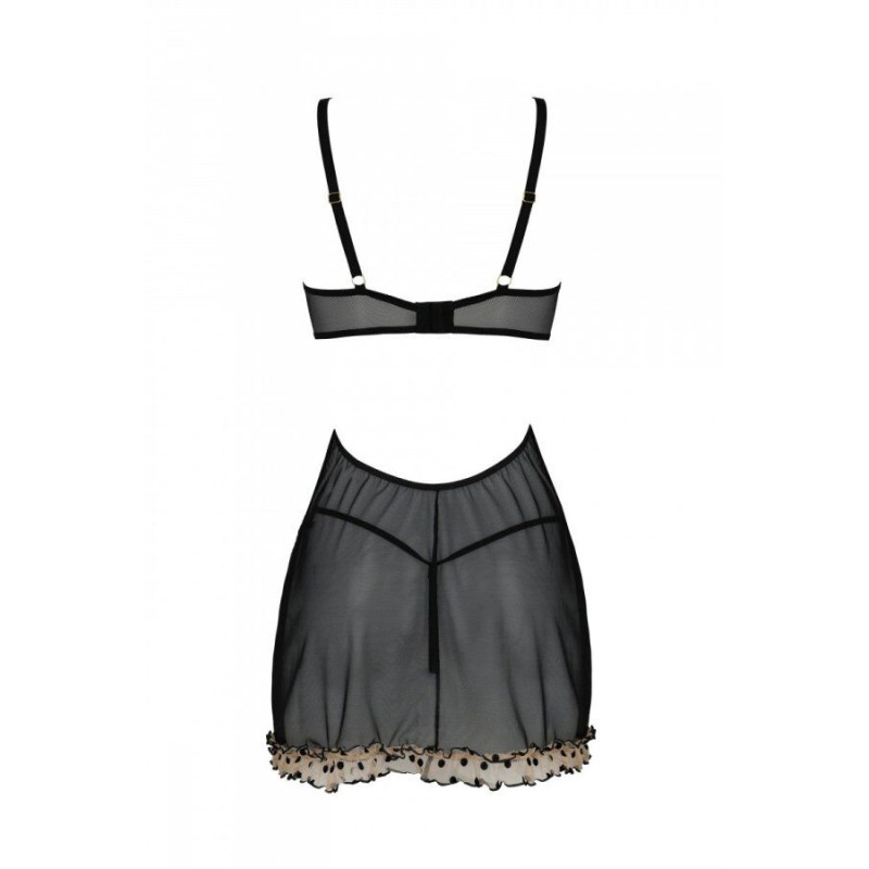 Эротический пеньюар Passion MARINA CHEMISE, L/XL, beige Эротический пеньюар Passion MARINA CHEMISE, L/XL, beige
