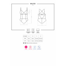 Боди Obsessive 859-TED-1 Черный S/M