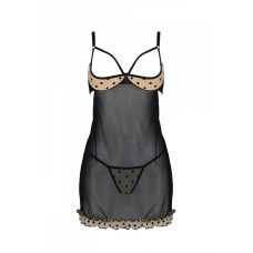 Эротический пеньюар Passion MARINA CHEMISE, L/XL, beige