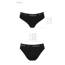 Трусики-слипы из хлопка с эластаном Passion PS004 PANTIES S, black