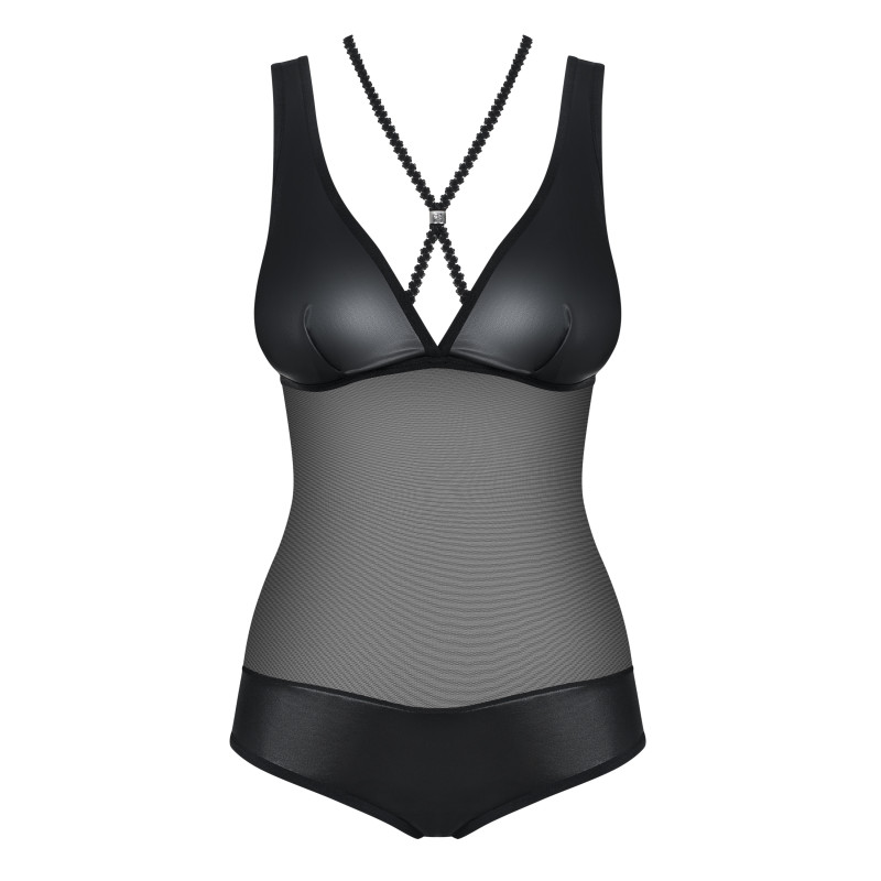 Боди Obsessive Leatheria Черный S/M