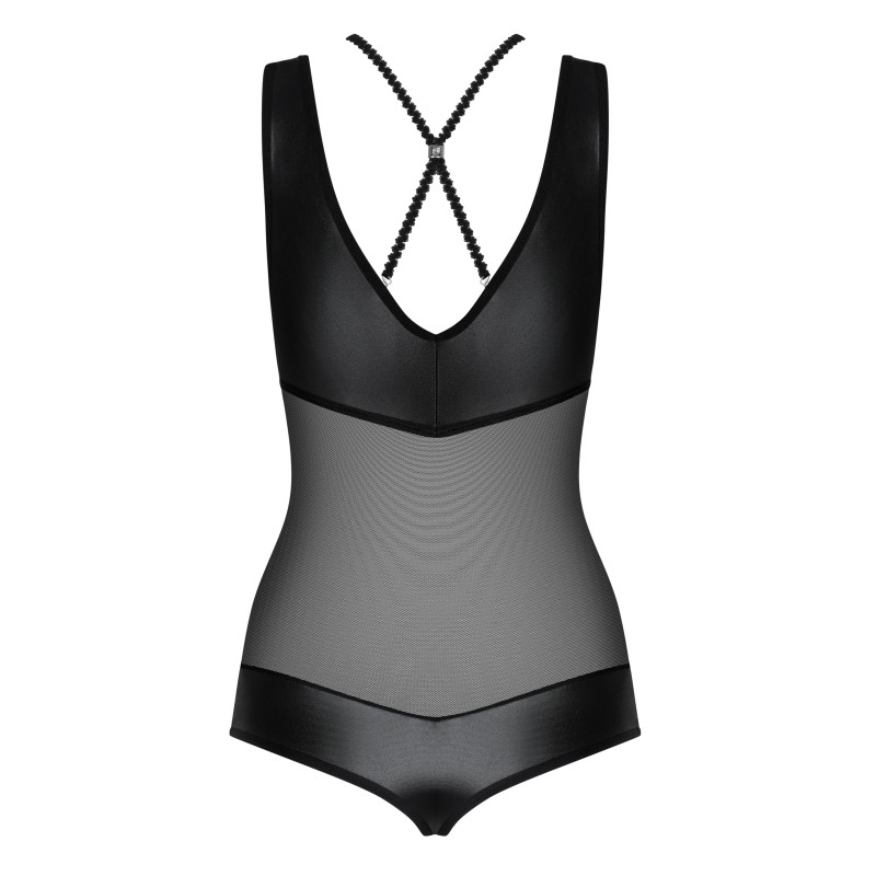 Боди Obsessive Leatheria Черный S/M