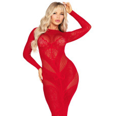 Сукня Leg Avenue Lace and Net Bodycon Gown One Size, Red